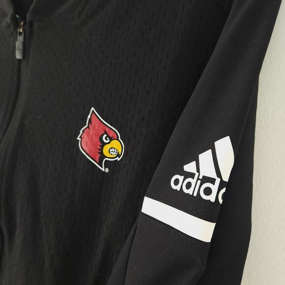 Adidas Jacket University of Louisville Cardinals Small Women Zip Up Back Coat - Picture 3 of 8